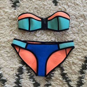 Triangl color block bikini